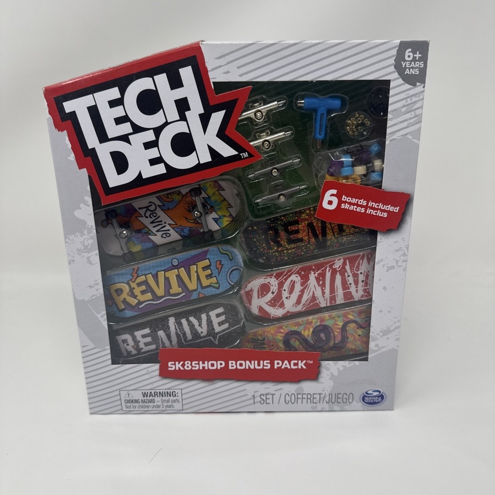 New Hot Tech Deck REVIVE 6 Skateboards Fingerboards Sk8Shop Bonus Pack Park Deck